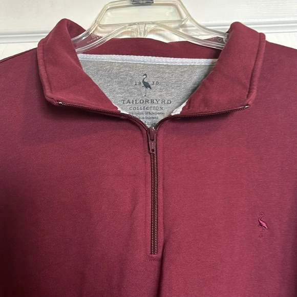 Tailorbyrd men’s maroon quarter zip sweater size XXL - Picture 2 of 8